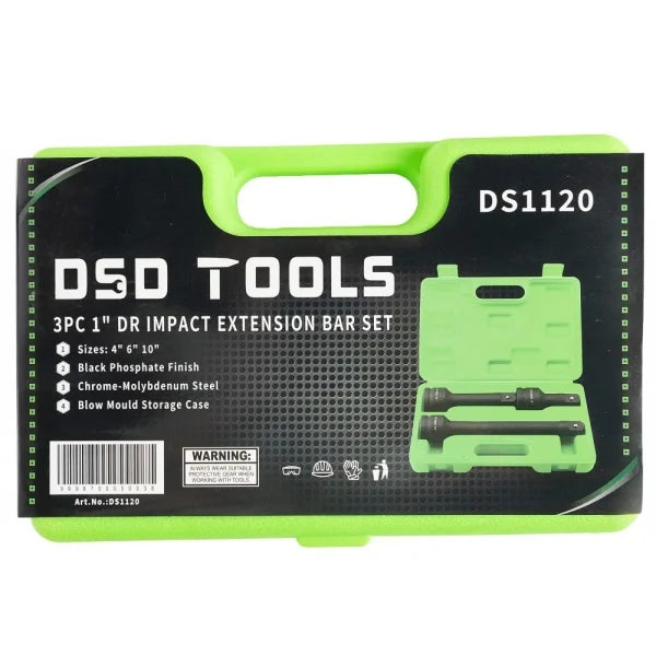 3PC 1″ DR IMPACT EXTENSION BAR SET DS1120