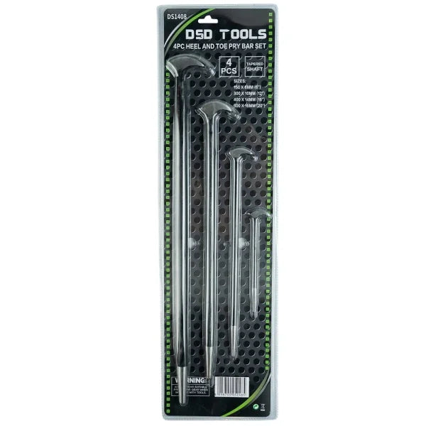 4PC HEEL AND TOE PRY BAR SET