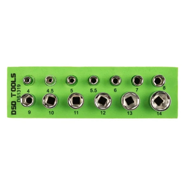 13PC 1/4″ DR SHALLOW SOCKETS 4-14MM DS1319