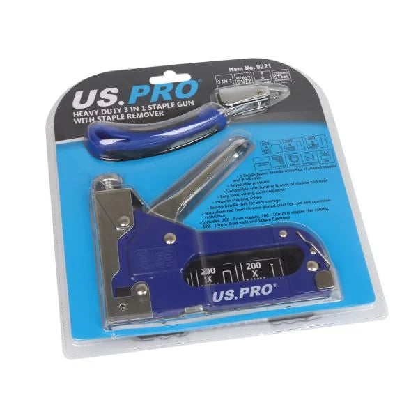 US RRO Heavy Duty 3 In 1 Staple Gun With Staple Remover 9221