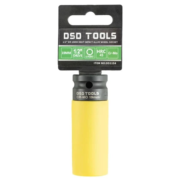 1/2″ DR 19MM 6PT DEEP IMPACT ALLOY WHEEL SOCKET DS1154