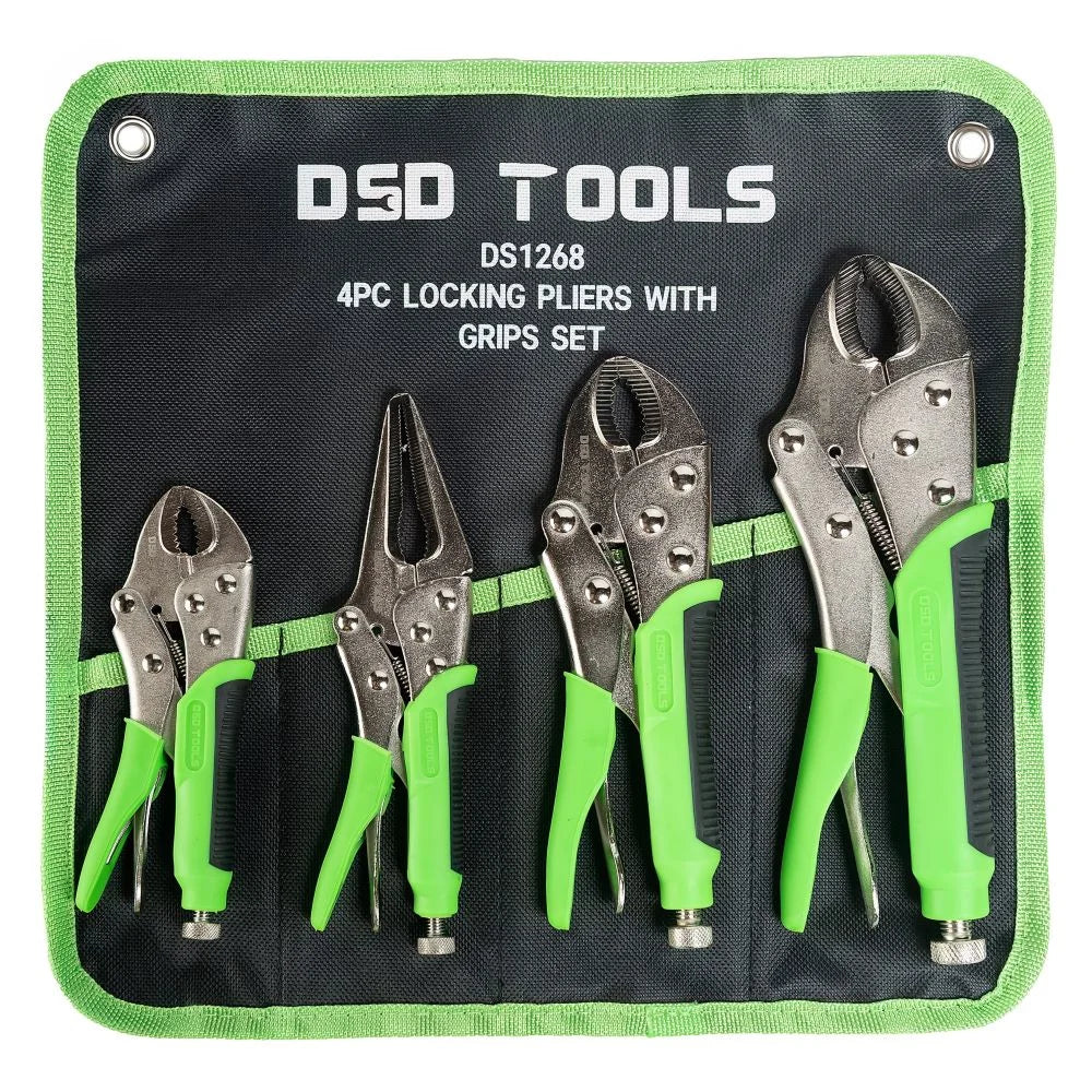 4pc Locking Pliers With Grips Set DS1268