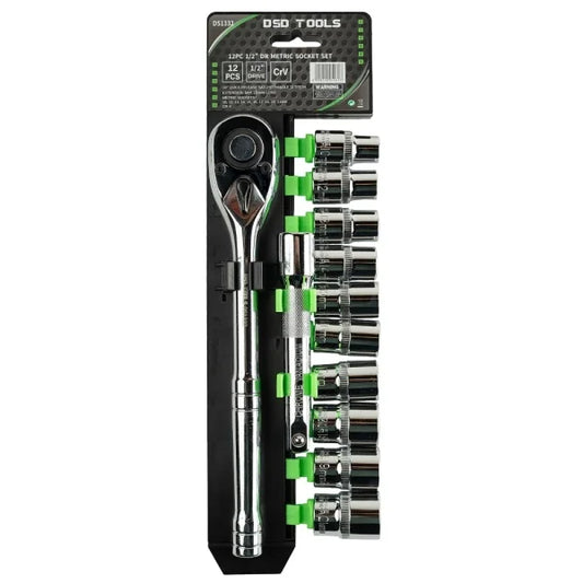 12PC 1/2″ DR METRIC SOCKET SET 10 – 21MM DS1332