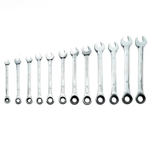 12PC METRIC GEAR RATCHET COMBINATION WRENCH SET DS1810