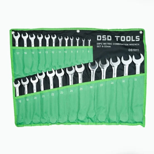 25PC METRIC COMBINATION WRENCH SET 6-32MM DS1811