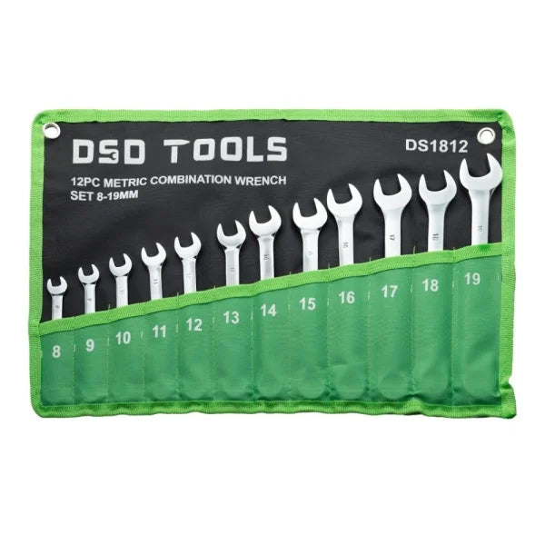 12PC METRIC COMBINATION WRENCH SET 8-19MM DS1812
