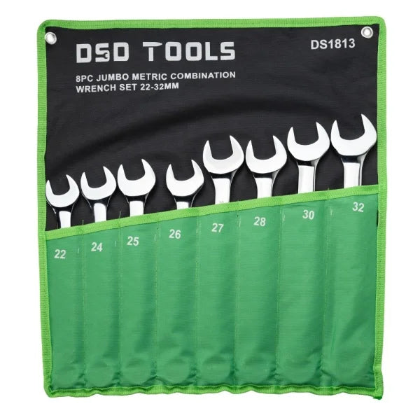8PC JUMBO METRIC COMBINATION WRENCH SET 22-32MM DS1813