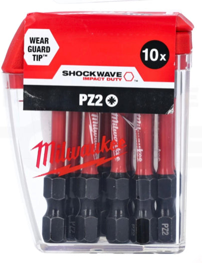 Milwaukee SHOCKWAVE PZ2 50mm 10 pieces