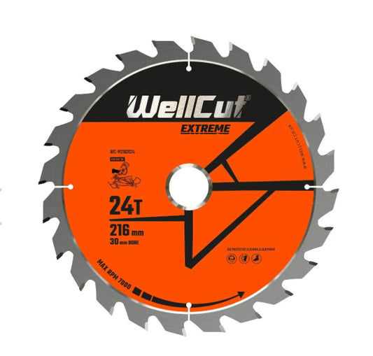 Wellcut TCT Circular Saw Blade 216mm x 30mm x 24Teeth