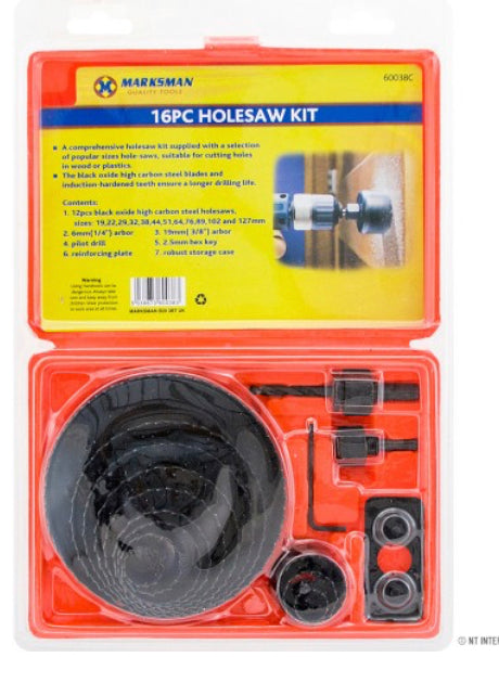 16 Piece Holesaw Set