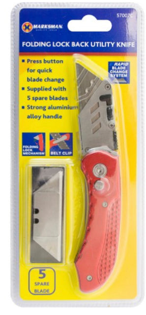 Heavy duty folding utility knife