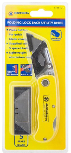 Folding Utility knife with 3 spare blades
