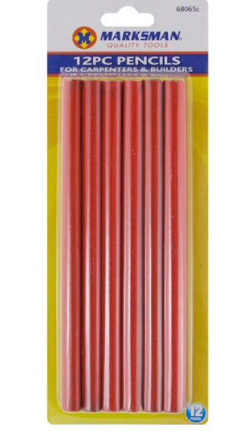 12 Piece Carpenter/Builder Pencils
