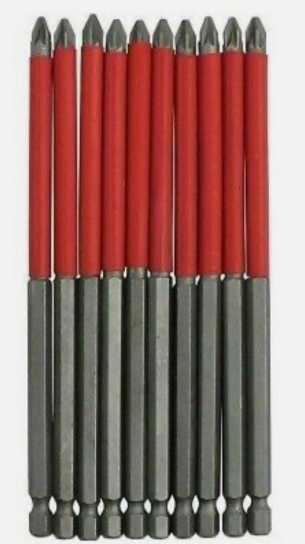 150mm Long Pz2 Screwdriver Bit Set