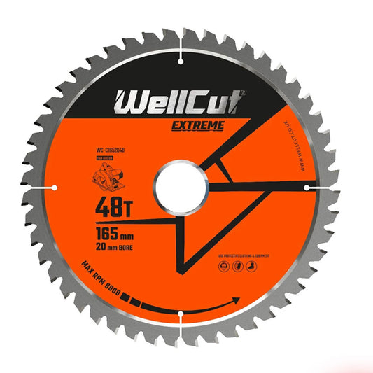 Wellcut TCT Circular Saw Blade 165mm x 20mm x 48Teeth