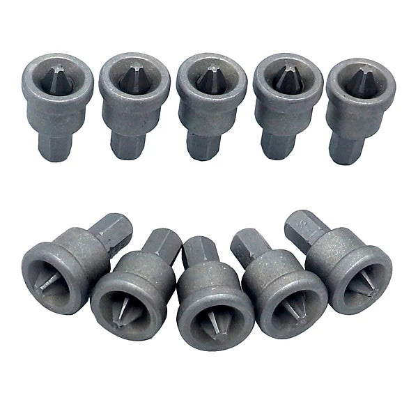 Amtech F0720 Drywall Screwdriver Bits, 10pc Hex Shank, Phillips 2