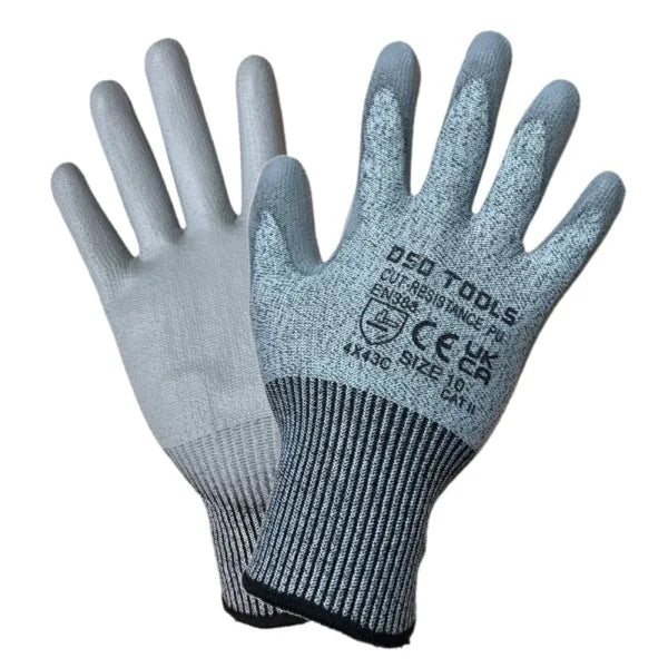 12 PAIRS ANTI CUT RESISTANT LEVEL 5 SAFETY WORK GLOVES SIZE 10
