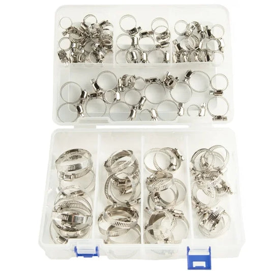 91PC ASSORTED STAINLESS STEEL HOSE CLAMPS 8 – 44MM