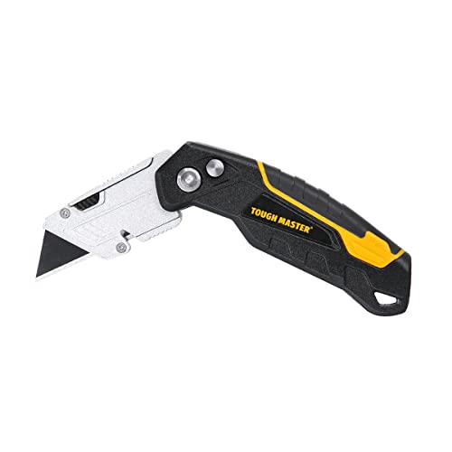 TOUGH MASTER Folding Utility Knife, Plus 4 Piece SK2 Blades