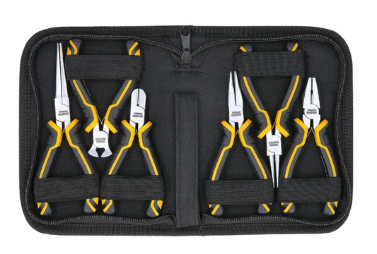 TOUGH MASTER Mini Pliers Set Jewelry Pliers Soft Grip Snap Ring Pliers - 6 Pieces